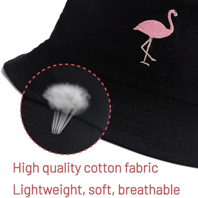 Cotton Bucket Hat for Women Men Summer Travel Sun Beach Bucket Cap, Unisex Outdoor Fisherman Hat
