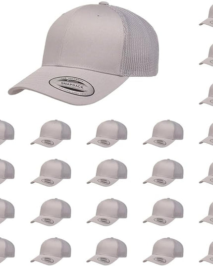 Yupoong Classic Premium Mesh 6 Panel Retro Trucker Cap | Mid Profile Snapback | OSFA | Bulk Pack Available
