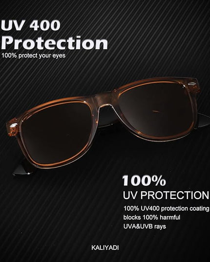 KALIYADI Polarized Sunglasses for Men and Women Matte Finish Sun glasses Color Mirror Lens UV Blocking (3 Pack)
