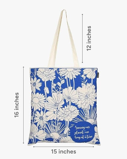 Eco Right Tote Bag for Women, Reusable Grocery Bag, Canvas Tote Bag for Shopping, Cotton Bag for Daily Use, Gifts for Women