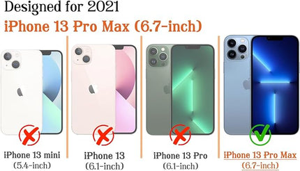 Magnetic for iPhone 13 Pro Max Case Cute Stripes Phone Case, Shockproof Slim TPU and Hard PC Protective Phone Cover Compatible with MagSafe Designed for Women Girls, Brown