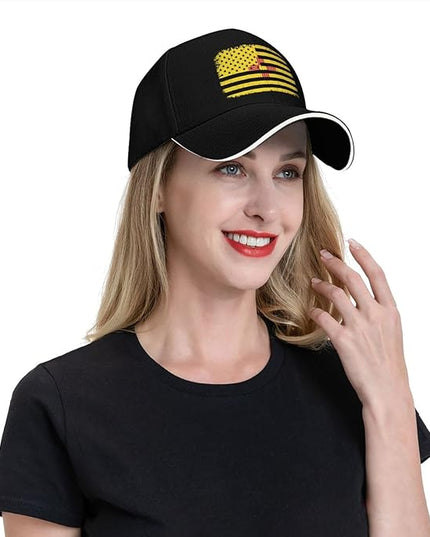 Unisex Baseball Cap Trucker Dad Hat for Men Women Adjustable Outdoors Sun hat Black