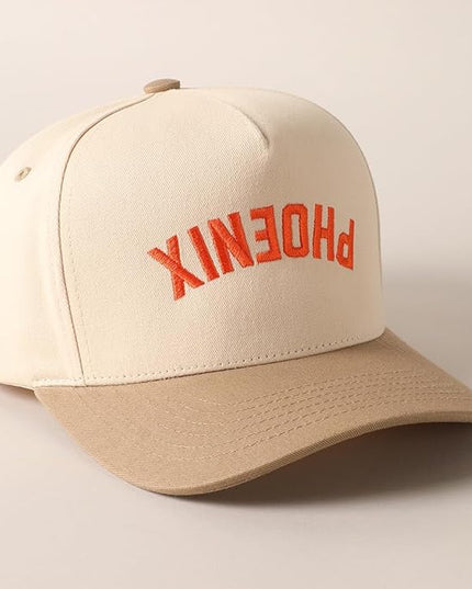 MIRMARU Two-Tone Vintage Canvas Trucker Hats for Men & Women, Adjustable Size Baseball Caps with Trendy Embroidered Design