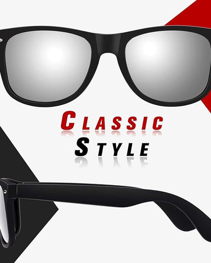 Sunier Polarized Sunglasses for Men and Women, Retro Square Matte Finish UV400 Protection Shades for Driving, Fishing