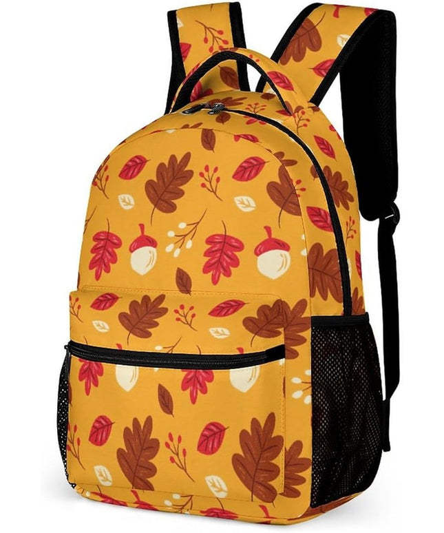 Fashion Pine Cone Leaves Backpack Lightweight Large Capacity Laptop Daybag for Travel Work
