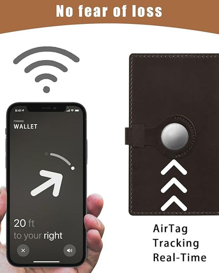 Jack&Chris Genuine Leather Passport Holder For Travel, RFID Blocking Handmade Passport Holder with Card Case Organized & Safe, Quality Travel Essentials for Women and Men for Gifting, Coffee