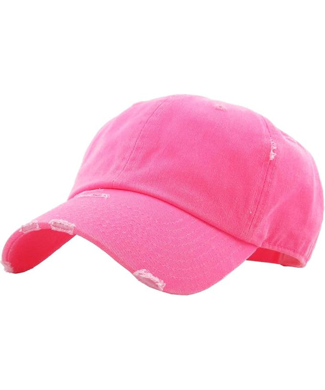 KBETHOS Vintage Washed Distressed Cotton Dad Hat Baseball Cap Adjustable Polo Trucker Unisex Style Headwear