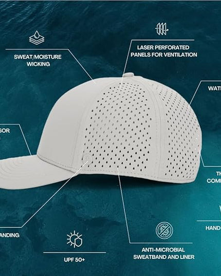 ANKOR Performance Hat - Water Resistant UPF 50 Lightweight Men’s Baseball Cap | Men’s Hat for Workout, Outdoor, Beach, Sports