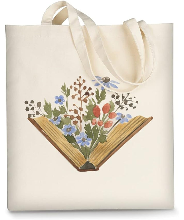AUSVKAI Canvas Tote Bag Aesthetic for Women, Cute Reusable Cloth Cotton Bags for Shopping Beach Grocery