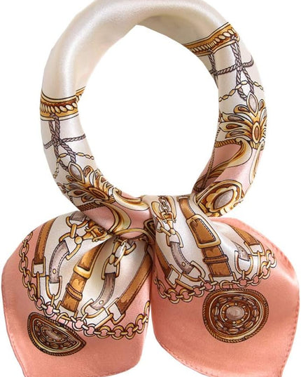 ANDANTINO 100% Mulberry Silk Scarf -21” Lightweight Square Neckerchief – Breathable Digital Printed Scarves with Gift Packed