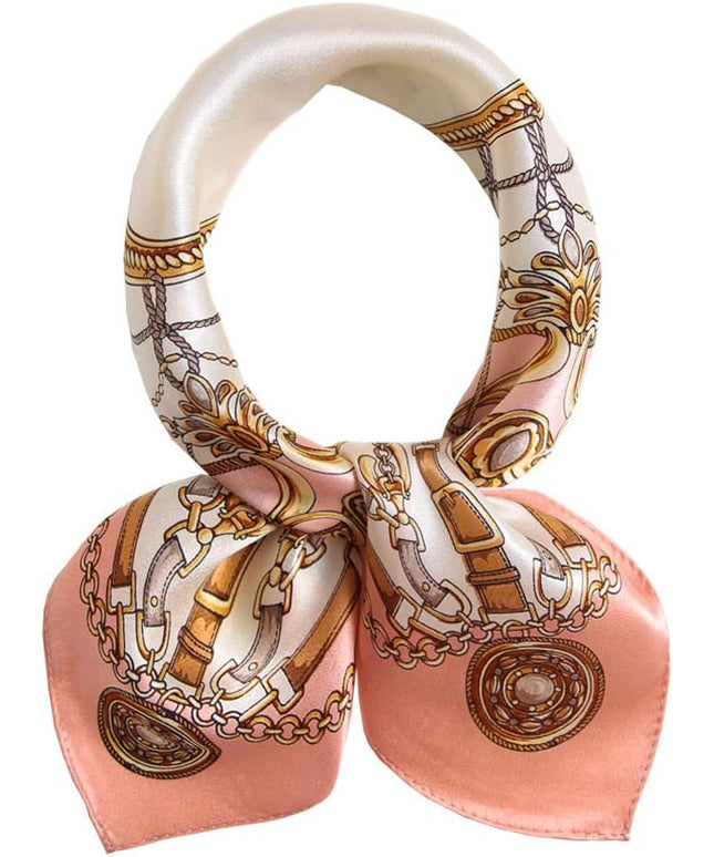 ANDANTINO 100% Mulberry Silk Scarf -21” Lightweight Square Neckerchief – Breathable Digital Printed Scarves with Gift Packed