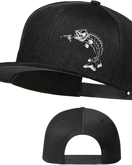 Skull Finger Flat Bill Hats for Men Black Mens Snapback Hat Baseball Cap Fitted Hat Rock N Roll Skeleton Hand Snap Backpack