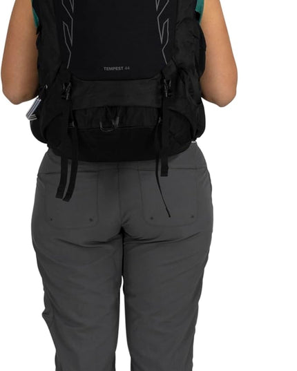 Osprey Tempest 44L Women's Lightweight Hiking Backpack - Daypack for Travel & Camping, Black/Coal Grey, M/L