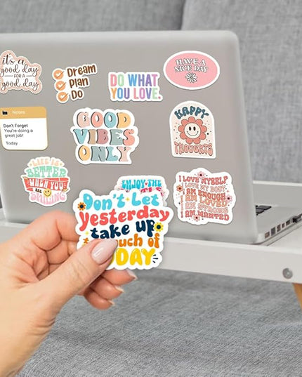 300PCS Motivational & Affirmation Stickers – for Vision Board, Positive Inspirational Decals for Water Bottles, Laptops, Planners, Journals, Scrapbooks & Teachers