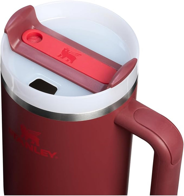 STANLEY Quencher H2.0 Tumbler with Handle and Straw 40 oz | Flowstate 3-Position Lid | Cup Holder Compatible for Travel | Insulated Stainless Steel Cup | BPA-Free | Cranberry