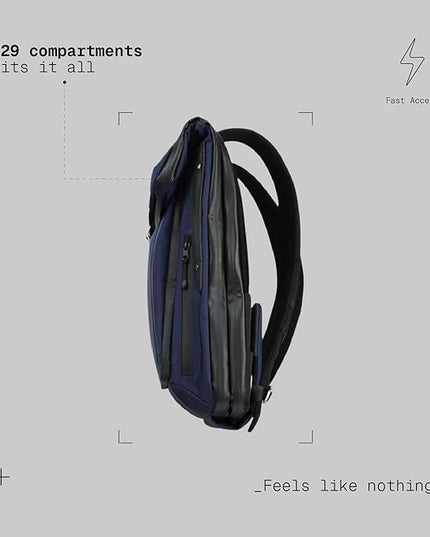 The Frenchie Co. - Work/Travel Speed Backpack - Expandable 23 to 30 liters - Laptop compartment with anti-theft magnetic closure - Ballistic nylon durable construction