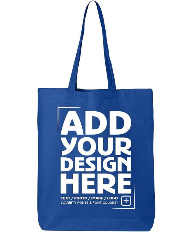 shop4ever Personalized Custom Design Your Own Eco Cotton Tote Reusable Shopping Bag Customizable Gift