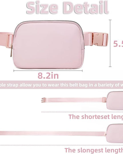 Belt Bag for Women, Cross Body Fanny Pack Fashion Waist Packs Everywhere Belt Bag with Adjustable Strap Gifts for Teen Girls Women Men (Pink)
