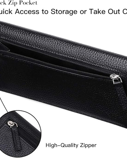SENDEFN Wallet for Women RFID Blocking Leather Clutch Long Purse Large Capacity Credit Card Holder Wristlet