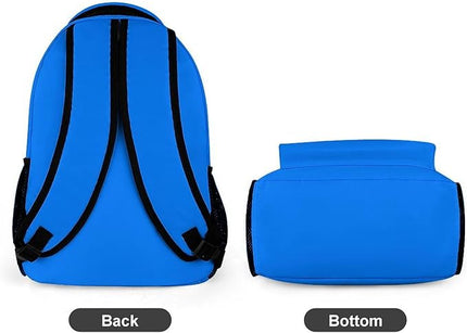 Fashion Electric Blue Backpack Lightweight Large Capacity Laptop Daybag for Travel Work