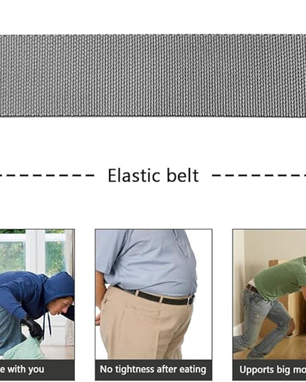 DOOPAI Stretch Canvas Belt for Men, Adjustable Elastic Holeless Web Belt for Casual, Golf, and Work, with Bottle Opener
