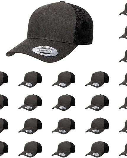 Yupoong Classic Premium Mesh 6 Panel Retro Trucker Cap | Mid Profile Snapback | OSFA | Bulk Pack Available