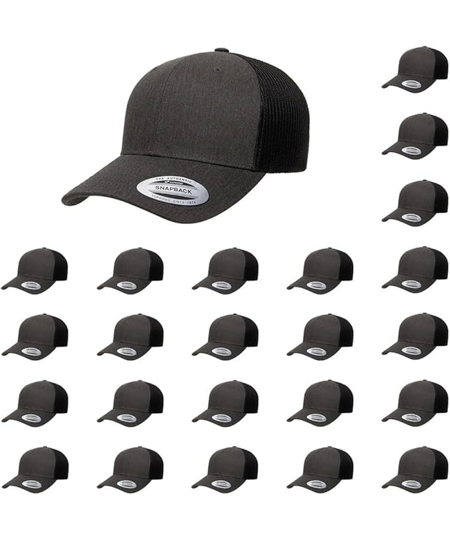 Yupoong Classic Premium Mesh 6 Panel Retro Trucker Cap | Mid Profile Snapback | OSFA | Bulk Pack Available