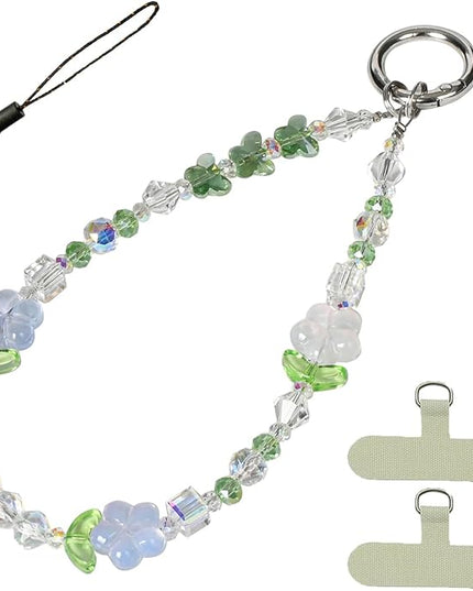 Colorful Crystal Beaded Phone Wrist Strap -Cell Phone Lanyard Hands-Free Wrist Strap, Detachable Wristlet Strap，Gift for Women