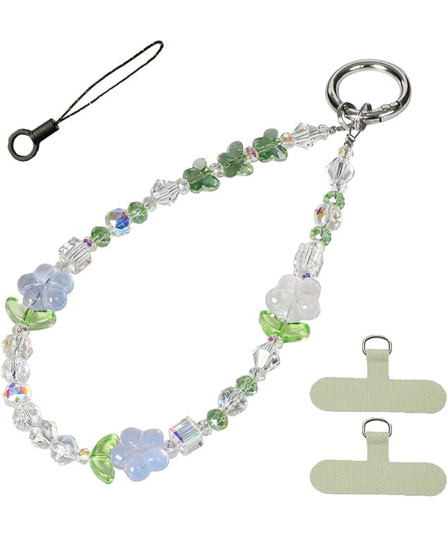 Colorful Crystal Beaded Phone Wrist Strap -Cell Phone Lanyard Hands-Free Wrist Strap, Detachable Wristlet Strap，Gift for Women