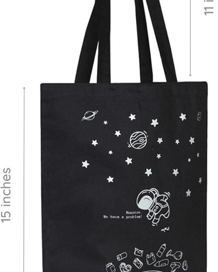 Ecoright Tote Bag for Women with Zipper, Small Tote Bag, Canvas Bag, Reusable Cotton Bag for Beach, Grocery, School & Work