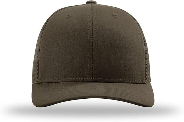 Richardson 112 Trucker Hat - Premium Adjustable Snapback Hat - Structured Six Panel Richardson Blank Caps