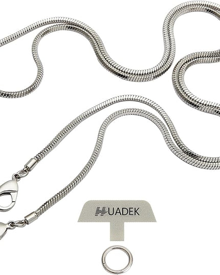 Snake Chain Phone Strap Universal phone lanyard phone strap connector (Snake-Chain（Silver color） F6)