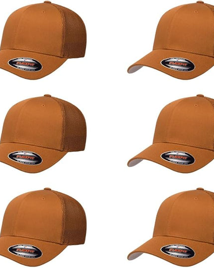 Flexfit 6511 Fitted Mid-Profile Stretchable Mesh Panels Trucker Cap | Bulk Pack Available