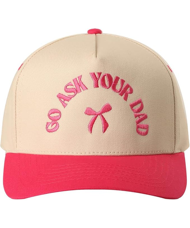 MIRMARU Two-Tone Vintage Canvas Trucker Hats for Men & Women, Adjustable Size Baseball Caps with Trendy Embroidered Design