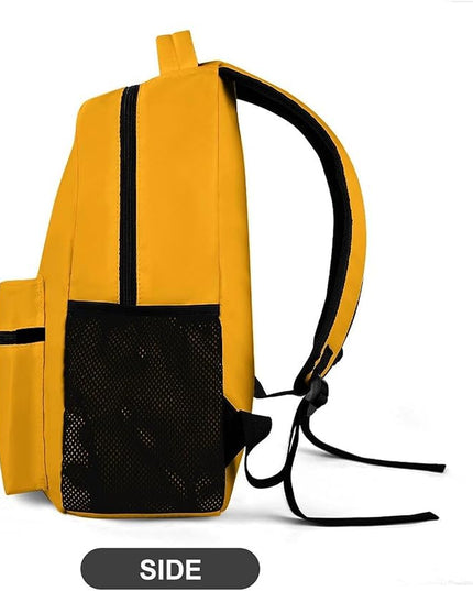 Fashion Orange Backpack Lightweight Large Capacity Laptop Daybag for Travel Work