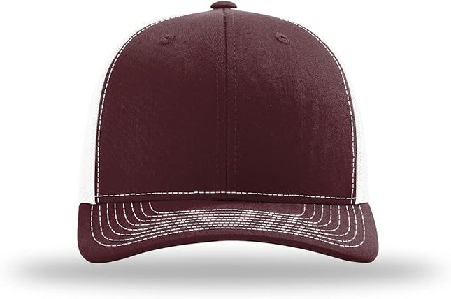 Richardson 112 Trucker Hat - Premium Adjustable Snapback Hat - Structured Six Panel Richardson Blank Caps