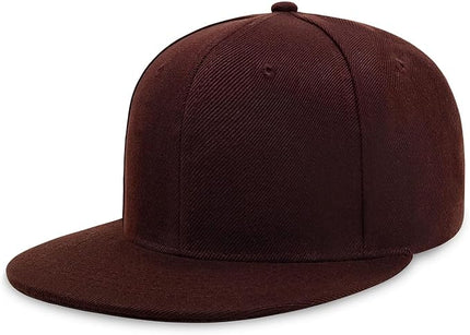 CHOK.LIDS Flat Bill Visor Classic Snapback Hat Blank Adjustable Brim High Top End Trendy Color Style Plain Tone Baseball Cap