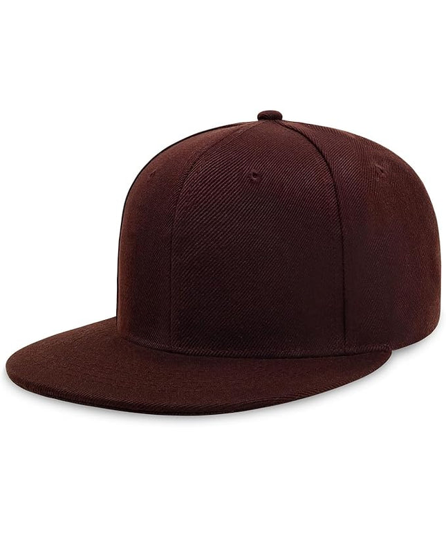 CHOK.LIDS Flat Bill Visor Classic Snapback Hat Blank Adjustable Brim High Top End Trendy Color Style Plain Tone Baseball Cap