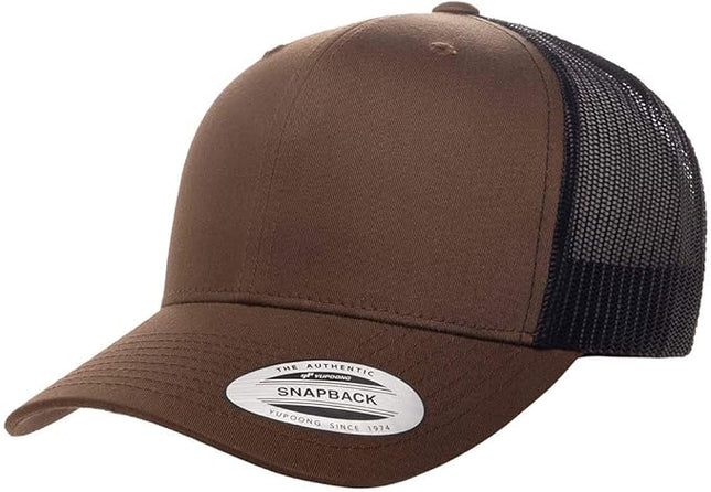 Yupoong Classic Premium Mesh 6 Panel Retro Trucker Cap | Mid Profile Snapback | OSFA | Bulk Pack Available