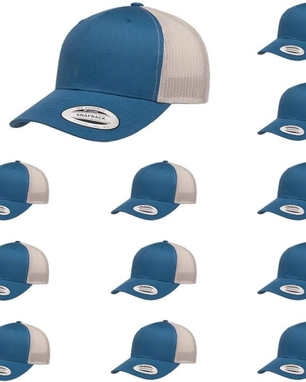 Yupoong Classic Premium Mesh 6 Panel Retro Trucker Cap | Mid Profile Snapback | OSFA | Bulk Pack Available