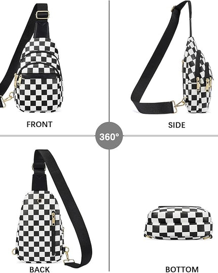BOSTANTEN Small Sling Bag for Women Leather Crossbody Bags Fanny Pack Chest Bag for Travel