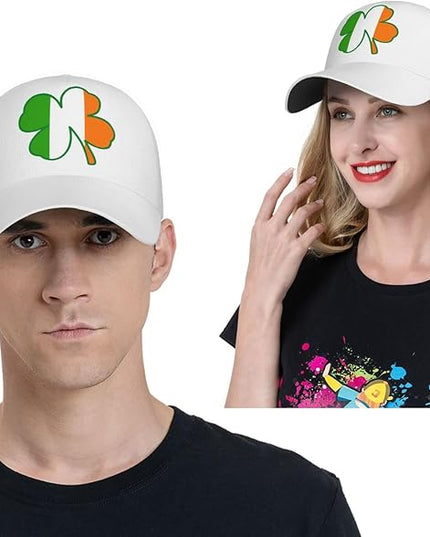 St. Patrick's Day Baseball Cap, Irish Green Clover Trucker Hat for Men Women, Fashion Adjustable Sun Visor Dad Hat
