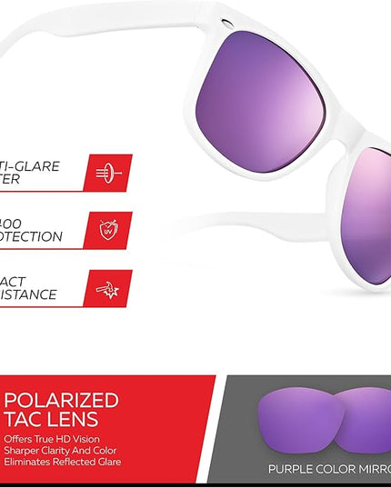 Retro Rewind Polarized Sunglasses for Men and Women - UV Protection Classic Sun Glasses