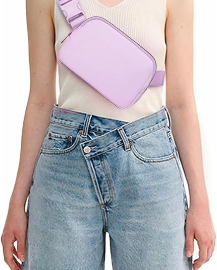 Belt Bag for Women, Cross Body Fanny Pack Fashion Waist Packs Everywhere Belt Bag with Adjustable Strap Gifts for Teen Girls Women Men (Lavender)