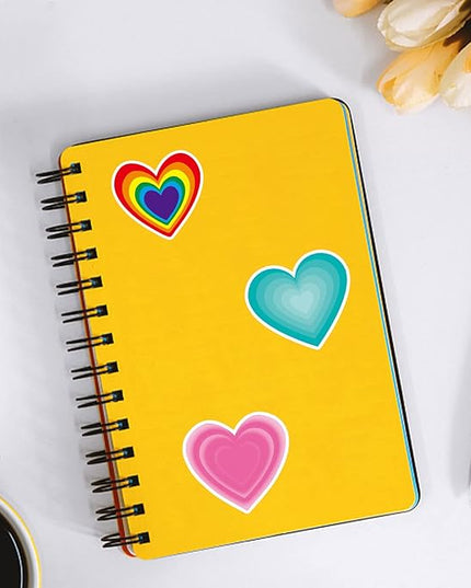 Love Heart-Shaped Stickers, 50pcs Waterproof Vinyl Stickers for Water Bottles, Laptops, Phones, Skateboards, and Luggage