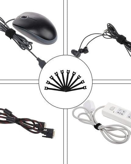 FABROK 2 Pack Cable Management Box, Cord Organizer Box with 20 Cable Ties, Power Strip Storage to Hide Charger Adapter Power Cord Charging Station White (Small+Large)