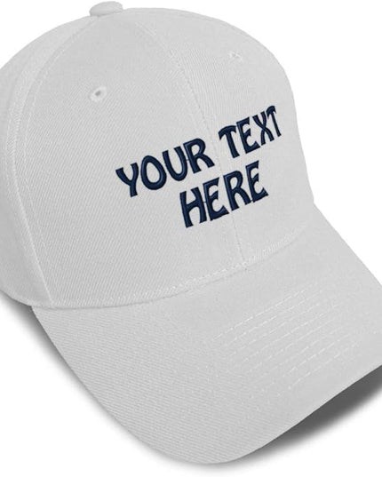 Baseball Cap Custom Personalized Text Dad Hats for Men & Women Strap Closure