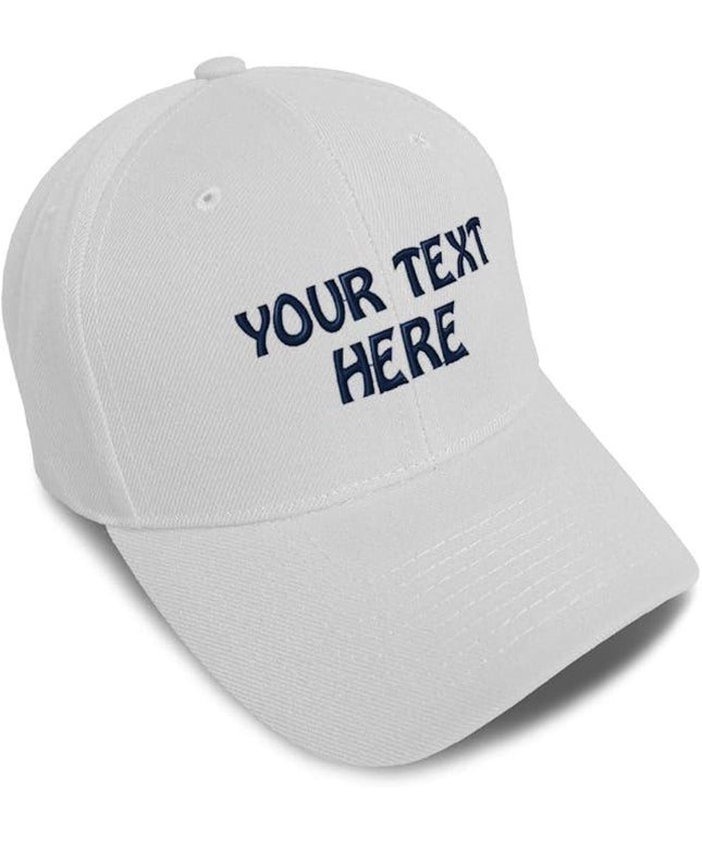 Baseball Cap Custom Personalized Text Dad Hats for Men & Women Strap Closure