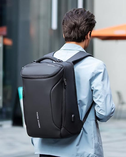 MARK RYDEN Business Backpack for Men, Waterproof High Tech Backpack with Sport Car Shape Design and USB Charging Port, Travel Laptop Backpack Fits 17.3 Inch Notebook