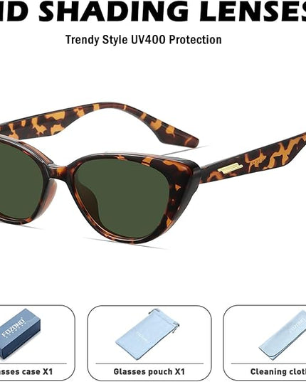 Retro Vintage Narrow Cat Eye Sunglasses for Women 90s Small Chic Style Trendy Sunnies UV400 Protection FZN7514
